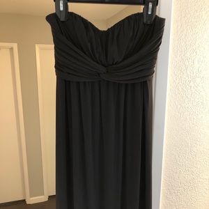Strapless Black Maxi Dress